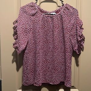 Madewell Memento Burgundy Floral print blouse